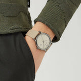 Emporio Armani Luigi Beige Dial Beige Leather Strap Watch for Men - AR11116 Authentic Buy Shop Now