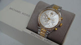 Michael Kors Brinkley Chronograph Silver Dial Two Tone Steel Strap Watch for Women - MK6188 Authentic Buy Shop Now