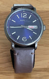 Marc Jacobs Fergus Blue Dial Brown Leather Strap Watch for Men - MBM5078 Authentic Buy Shop Now