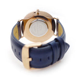 Daniel Wellington Classic Somerset White Dial Blue Leather Strap Watch For Men - DW00100121 Authentic Buy Shop Now