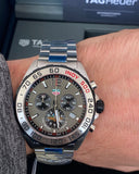 Tag Heuer Formula 1 Chronograph Indy 500 Special Edition Grey Dial Silver Steel Strap Watch for Men - CAZ1016.EB0058 Authentic Buy Shop Now
