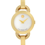 Movado Rondiro Mother of Pearl Dial Gold Steel Strap Watch For Women - 0606889 Authentic Buy Shop Now