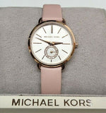 Michael Kors Petite Portia Silver Dial Pink Rubber Strap Watch For Women - MK2735 Authentic Buy Shop Now