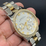 Marc Jacobs Henry Chronograph Silver Dial Two Tone Steel Strap Watch for Women - MBM3197 Authentic Buy Shop Now