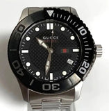 Gucci G Timeless Black Dial Silver Steel Strap Watch For Men - YA126249 Authentic Buy Shop Now