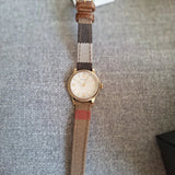 Burberry Utilitarian White Dial Multicolor Leather Strap Watch for Women - BU7851 Authentic Buy Shop Now