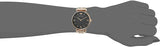 Emporio Armani Gianni T-Bar Black Dial Rose Gold Strap Watch For Women - AR11145 Authentic Buy Shop Now