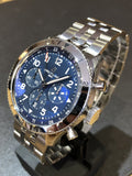 Breitling Super Avi B04 Chronograph GMT 46 Tribute to Vought F4U Corsair Blue Dial Silver Steel Strap Watch for Men - AB04451A1C1A1 Authentic Buy Shop Now