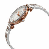Emporio Armani Gianni T-Bar Silver Dial Two Tone Steel Strap Watch For Women - AR11293 Authentic Buy Shop Now