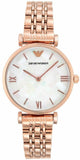 Emporio Armani Mother of Pearl Dial Rose Gold Steel Strap Watch For Women - AR11110 Authentic Buy Shop Now