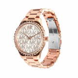 Michael Kors Layton Three Hand Silver Dial Rose Gold Steel Strap Watch For Women - MK7297 Authentic Buy Shop Now