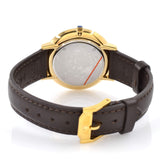 Movado Ultra Slim Blue Dial Brown Leather Strap Watch For Women - 0607092 Authentic Buy Shop Now