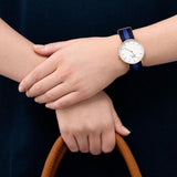 Daniel Wellington Classic Swansea White Dial Two Tone Nylon Strap Watch For Women - 0504DW Authentic Buy Shop Now