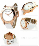 Marc Jacobs Blade White Dial White Leather Strap Watch for Women - MBM1201 Authentic Buy Shop Now
