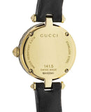 Gucci Diamantissima Mother of Pearl Dial Black Leather Strap Watch For Women - YA141505 Authentic Buy Shop Now