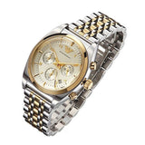 Emporio Armani Classic Chronograph White Dial Two Tone Steel Strap Watch For Men - AR0396 Authentic Buy Shop Now