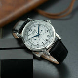 Citizen Eco Drive Silver Dial Black Leather Strap Watch For Men - AO9000-06B Authentic Buy Shop Now