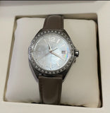 Tag Heuer Formula 1 Quartz Mother of Pearl Dial Brown Leather Strap Watch for Women - WBJ131A.FC8255 Authentic Buy Shop Now