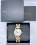 Marc Jacobs Baker White Dial Gold Steel Strap Watch for Women - MBM3440 Authentic Buy Shop Now