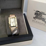 Burberry Pioneer Champagne Dial Haymarket Beige Leather Strap Watch for Women - BU9407 Authentic Buy Shop Now