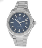 Tag Heuer Aquaracer Quartz Blue Dial Silver Steel Strap Watch for Men - WAY1112.BA0928 Authentic Buy Shop Now
