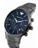Emporio Armani Renato Chronograph Quartz Blue Dial Grey Steel Strap Watch For Men - AR2505 Authentic Buy Shop Now