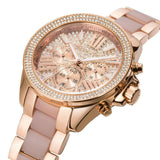 Michael Kors Wren Crystals Rose Gold Dial Rose Gold Steel Strap Watch for Women - MK6096 Authentic Buy Shop Now