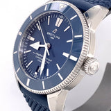 Breitling Superocean Heritage II B20 44mm Blue Dial Blue Rubber Strap Mens Watch - AB2030161C1S1 Authentic Buy Shop Now