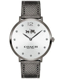 Coach Slim Easton Silver Dial Grey Leather Strap Watch for Women - 14502686 Authentic Buy Shop Now