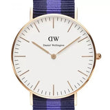 Daniel Wellington Classic Swansea White Dial Two Tone Nylon Strap Watch For Women - 0504DW Authentic Buy Shop Now