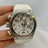 Emporio Armani Sportivo Analog Quartz White Dial White Rubber Strap Watch For Men - AR6103 Authentic Buy Shop Now