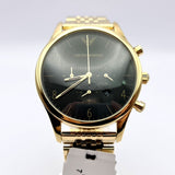 Emporio Armani Classic Chronograph Black Dial Gold Steel Strap Watch For Men - AR1893 Authentic Buy Shop Now