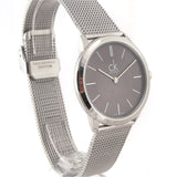 Calvin Klein Minimal Grey Dial Silver Mesh Bracelet Watch for Men - K3M22124 Authentic Buy Shop Now