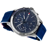 Tommy Hilfiger Bank Blue Dial Blue Rubber Strap Watch for Men - 1791721 Authentic Buy Shop Now