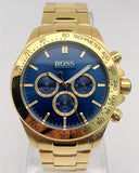 Hugo Boss Ikon Blue Dial Gold Steel Strap Watch for Men - 1513340 Authentic Buy Shop Now