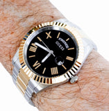 Guess Connoisseur Black Dial Two Tone Steel Strap Watch for Men - GW0265G5 Authentic Buy Shop Now