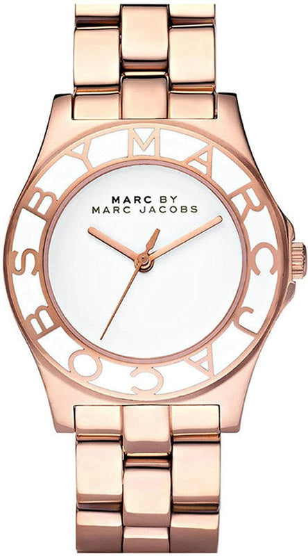 Marc Jacobs Blade White Dial Gold Steel Strap Watch for Women - MBM3075 Authentic Buy Shop Now