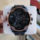 Diesel Mr Daddy 2.0 Chronograph Black Dial Black Steel Strap Watch For Men - DZ7400 Authentic Buy Shop Now