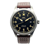 IWC Pilot's Watch Mark XVIII 40mm Black Dial Brown Leather Strap Watch for Men - IW327006 Authentic Buy Shop Now