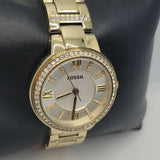 Fossil Virginia White Dial Gold Steel Strap Watch for Women - ES3283 Authentic Buy Shop Now