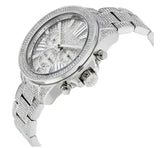 Michael Kors Wren Chronograph Crystals Silver Dial Silver Steel Strap Watch For Women - MK6317 Authentic Buy Shop Now
