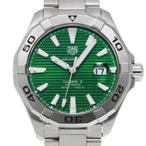 Tag Heuer Aquaracer Calibre 5 Automatic Green Dial Silver Steel Strap Watch for Men - WAY2015.BA0927 Authentic Buy Shop Now
