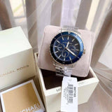 Michael Kors Cunningham Multifunction Blue Dial Silver Steel Strap Watch For Men - MK7153 Authentic Buy Shop Now