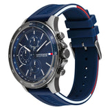 Tommy Hilfiger Bank Blue Dial Blue Rubber Strap Watch for Men - 1791721 Authentic Buy Shop Now