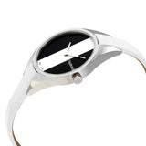 Calvin Klein Rebel White Black Dial White Leather Strap Watch for Women - K8P231L1 Authentic Buy Shop Now