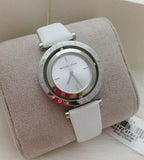 Michael Kors Averi Silver Dial White Leather Strap Watch for Women - MK2524 Authentic Buy Shop Now