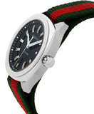 Gucci GG2570 Quartz Black Dial Green & Red Nylon Strap Watch For Men - YA142305 Authentic Buy Shop Now