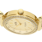 Coach Sport Diamonds Gold Dial Gold Steel Strap Watch for Women - 14502195 Authentic Buy Shop Now