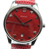 Gucci G-Timeless Cherry Red Mother of Pearl Dial 27mm Watch For Women - YA126584 Authentic Buy Shop Now