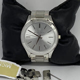 Michael Kors Slim Runway Silver Dial Silver Stainless Steel Strap Watch for Women - MK3178 Authentic Buy Shop Now